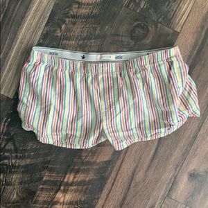 Cute pinstripe sleep shorts